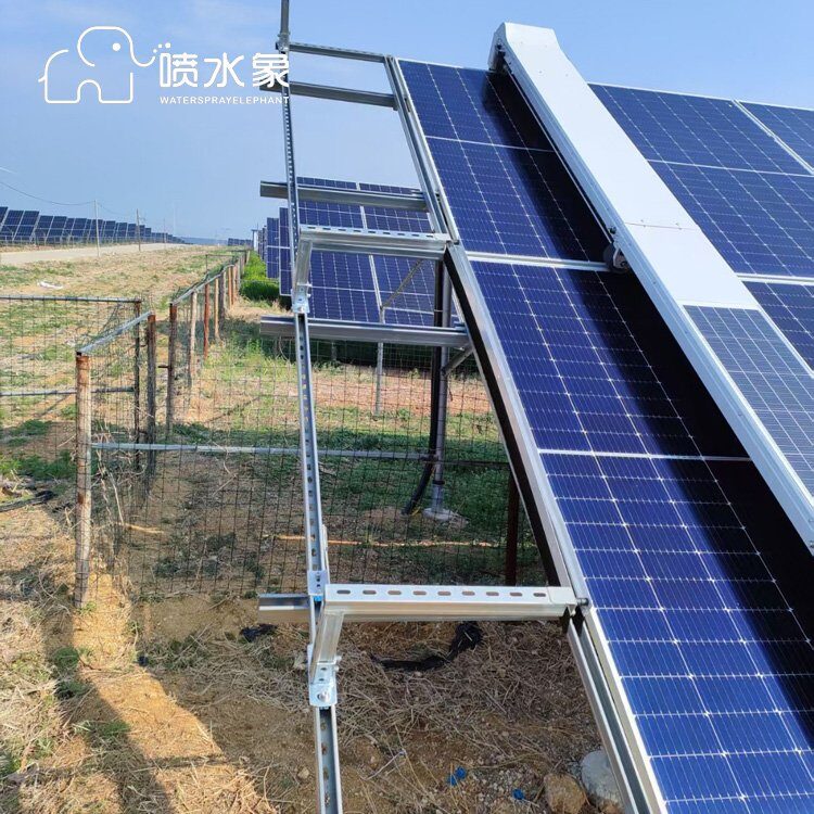 WSE-R20 hanging robot on a ground-mounted PV row